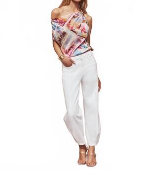 NEW L'AGENCE krista tapered jeans in blanc